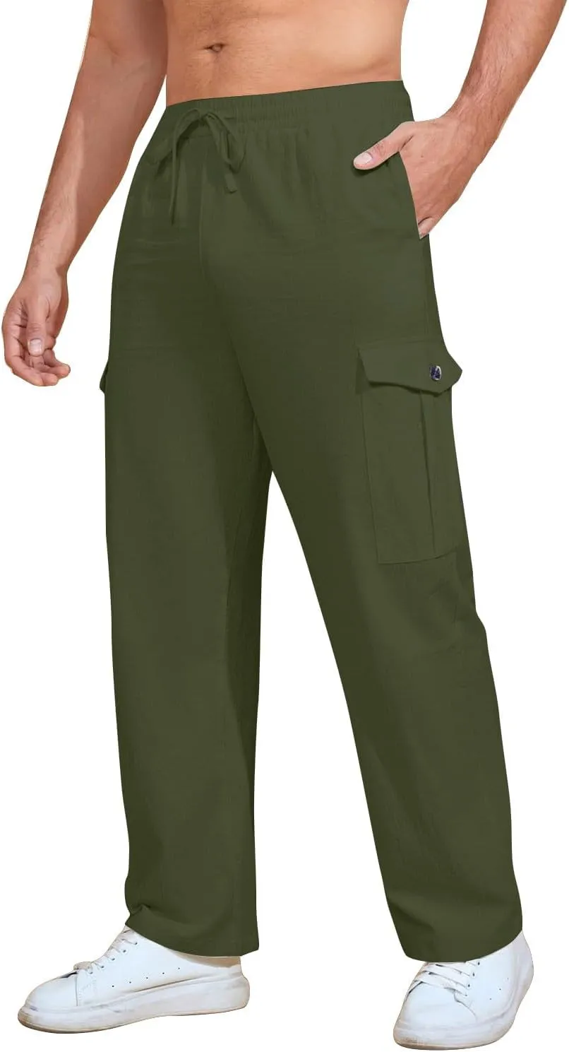 Mens Casual Pants Cargo Pants Men Wide Leg Baggy Going Out Athletic Outdoor Lightweight Casual Fishing