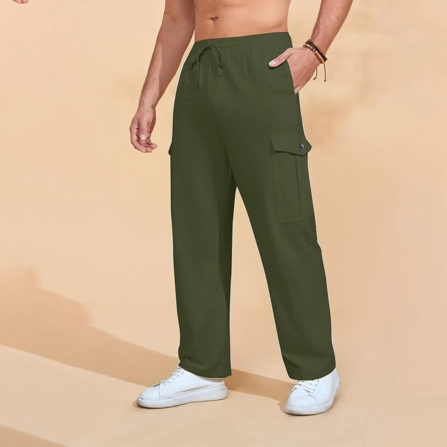 Mens Casual Pants Cargo Pants Men Wide Leg Baggy Going Out Athletic Outdoor Lightweight Casual Fishing