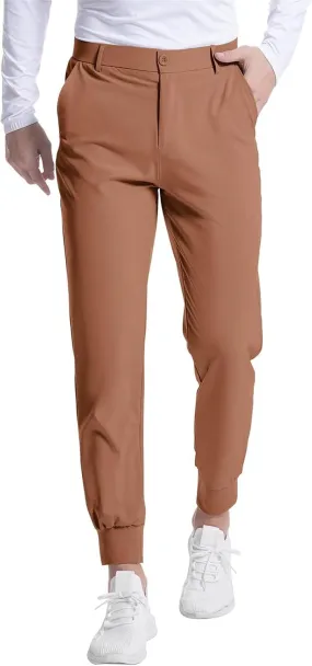 Men's Golf Pants Stretch Sweatpants with Pockets Slim Fit Work Casual Joggers Pants Lightweight Casual Trousers