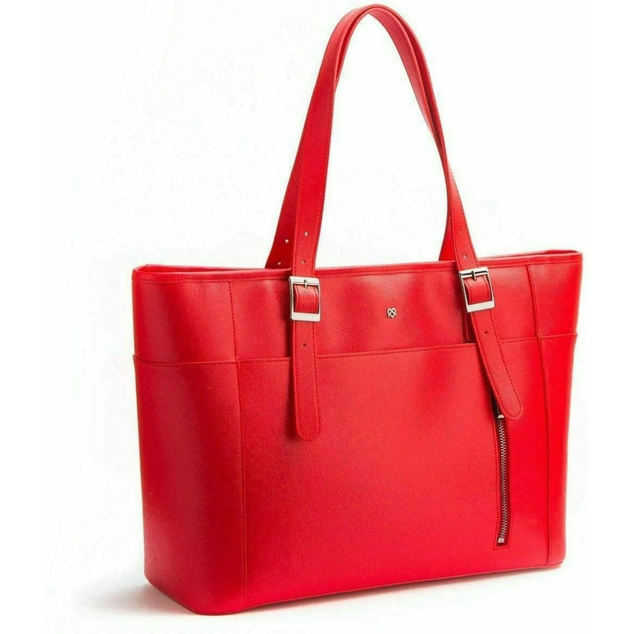 Miley - Red Vegan Leather Laptop Bag