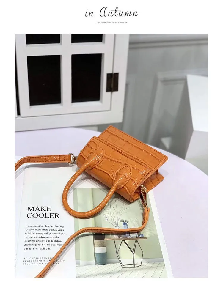 Mini Small Square Leather Women's Handbag
