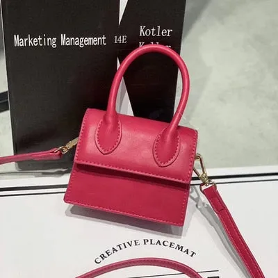Mini Small Square Leather Women's Handbag