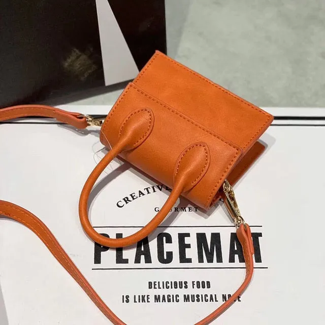 Mini Small Square Leather Women's Handbag