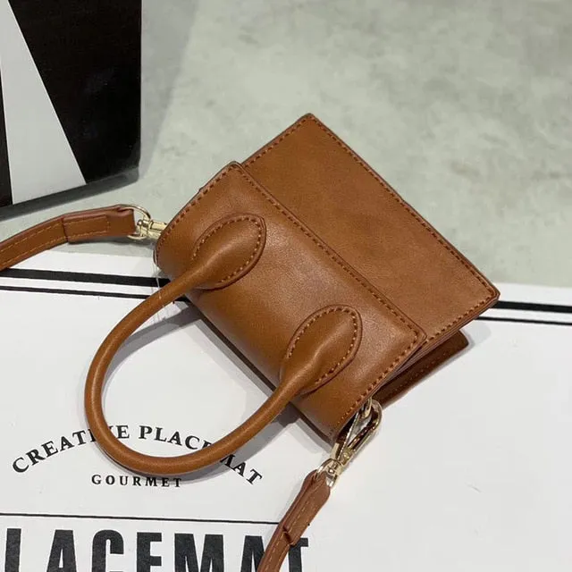 Mini Small Square Leather Women's Handbag