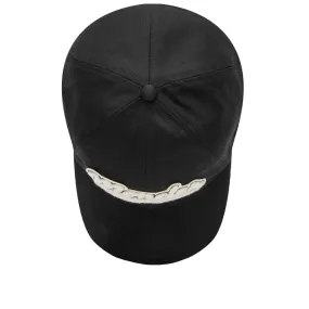Moncler Varsity Baseball Cap with Logo, Black