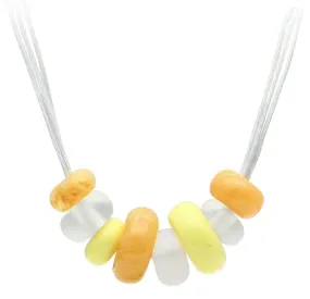 Multicolored Orange Yellow Beaded Necklace