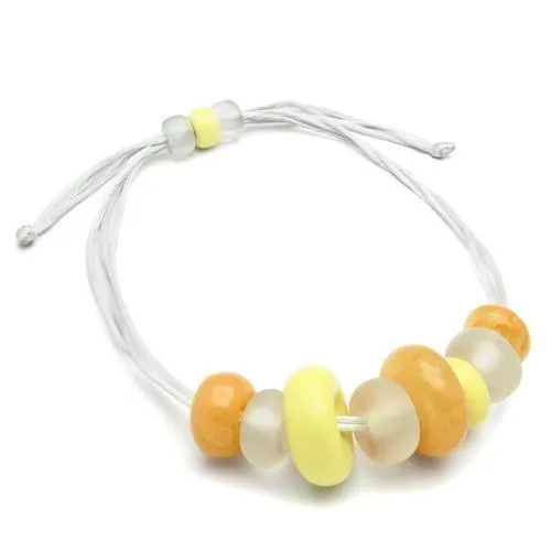 Multicolored Orange Yellow Beaded Necklace