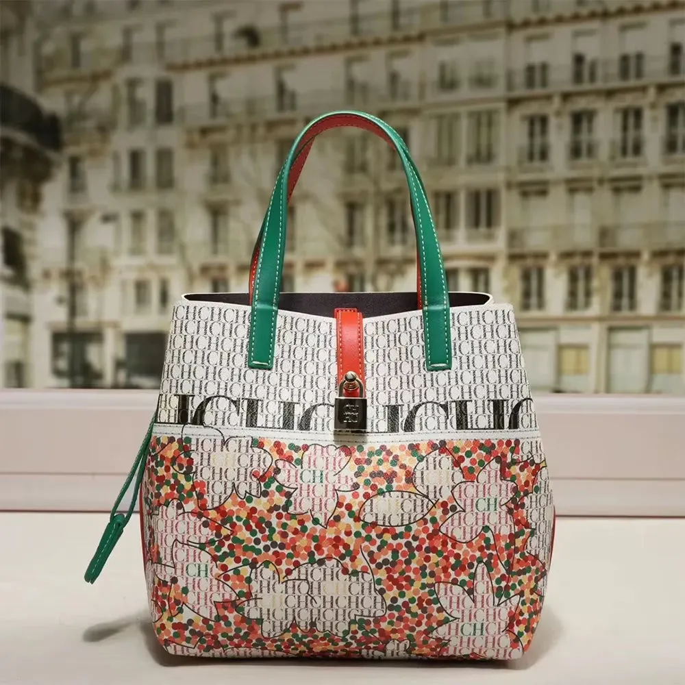New ELite Women Fashion Large Capacity Shoulder Bag Classic Retro Exquisite Print Multi Purpose