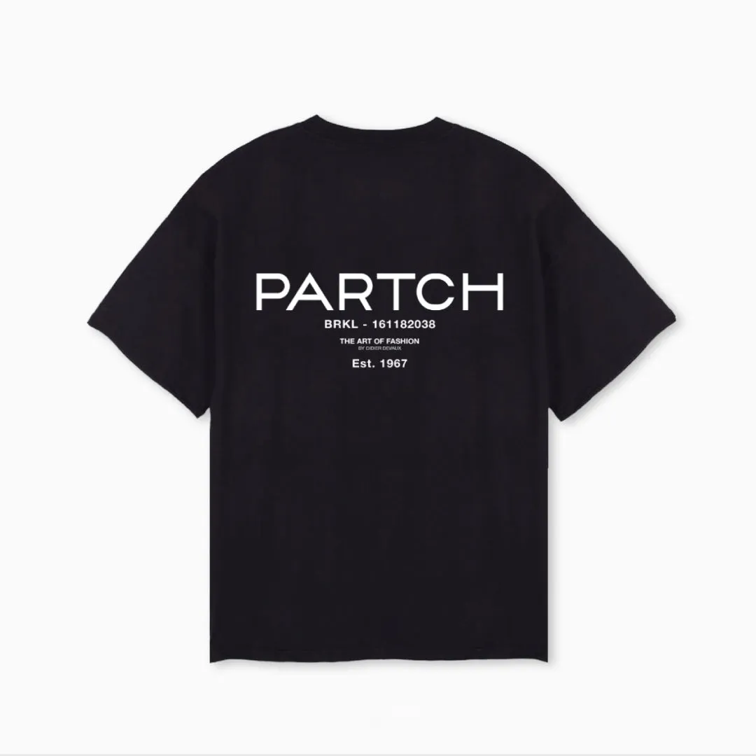 PARTCH Urban Logo Oversized Tee Black Organic Cotton
