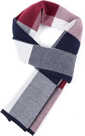 PEHMEA Men's Cashmere-like Winter Scarves Color Block Plaid Tartan Shawls Long Knit Wraps PEHMEA Men's Cashmere-like Winter Scarves Color Block Plaid Tartan Shawls Long Knit Wraps