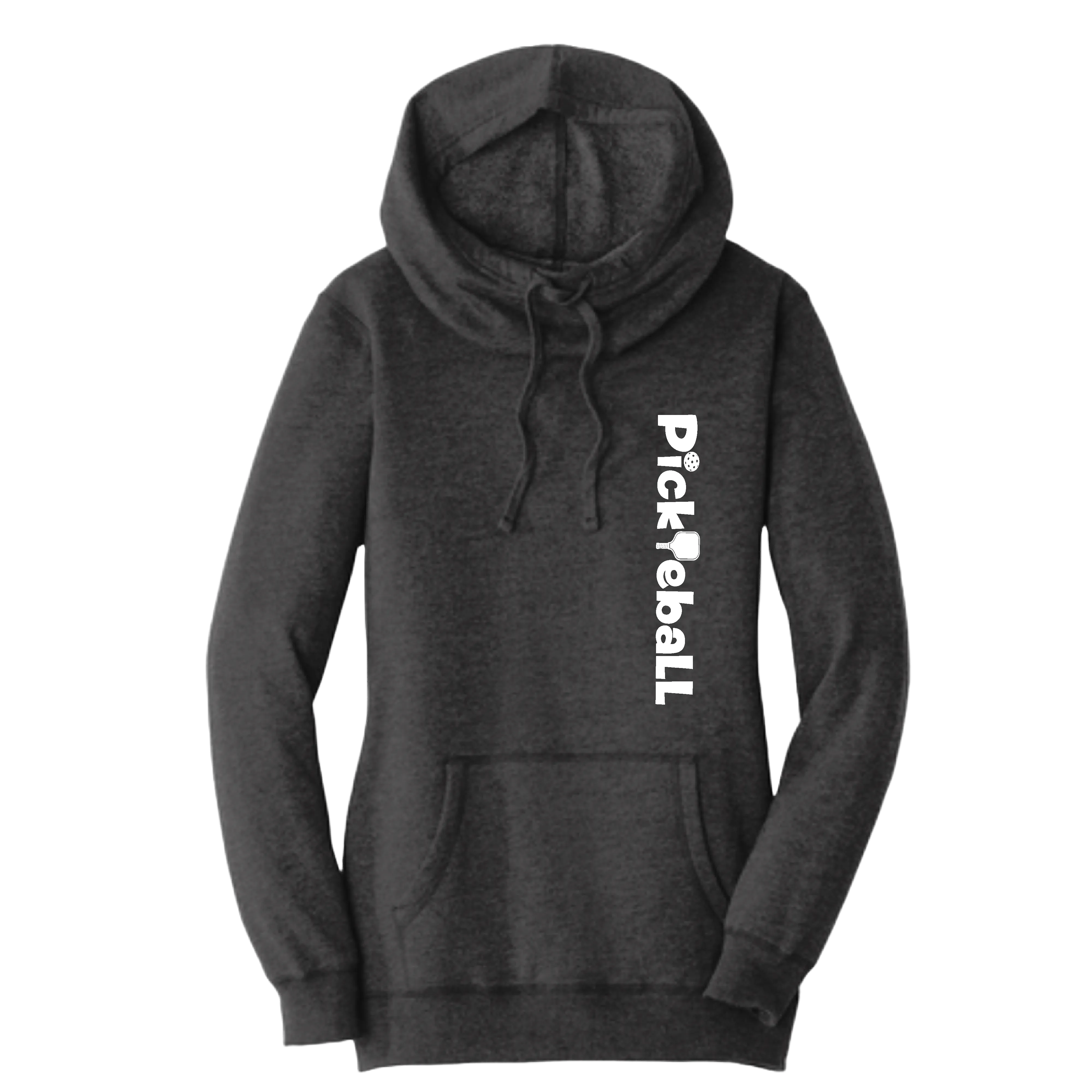 Pickleball Horizontal (Customizable) | Women’s Cowl-Neck Hoodie Pickleball Sweatshirt | 55% Cotton 45% Poly Fleece