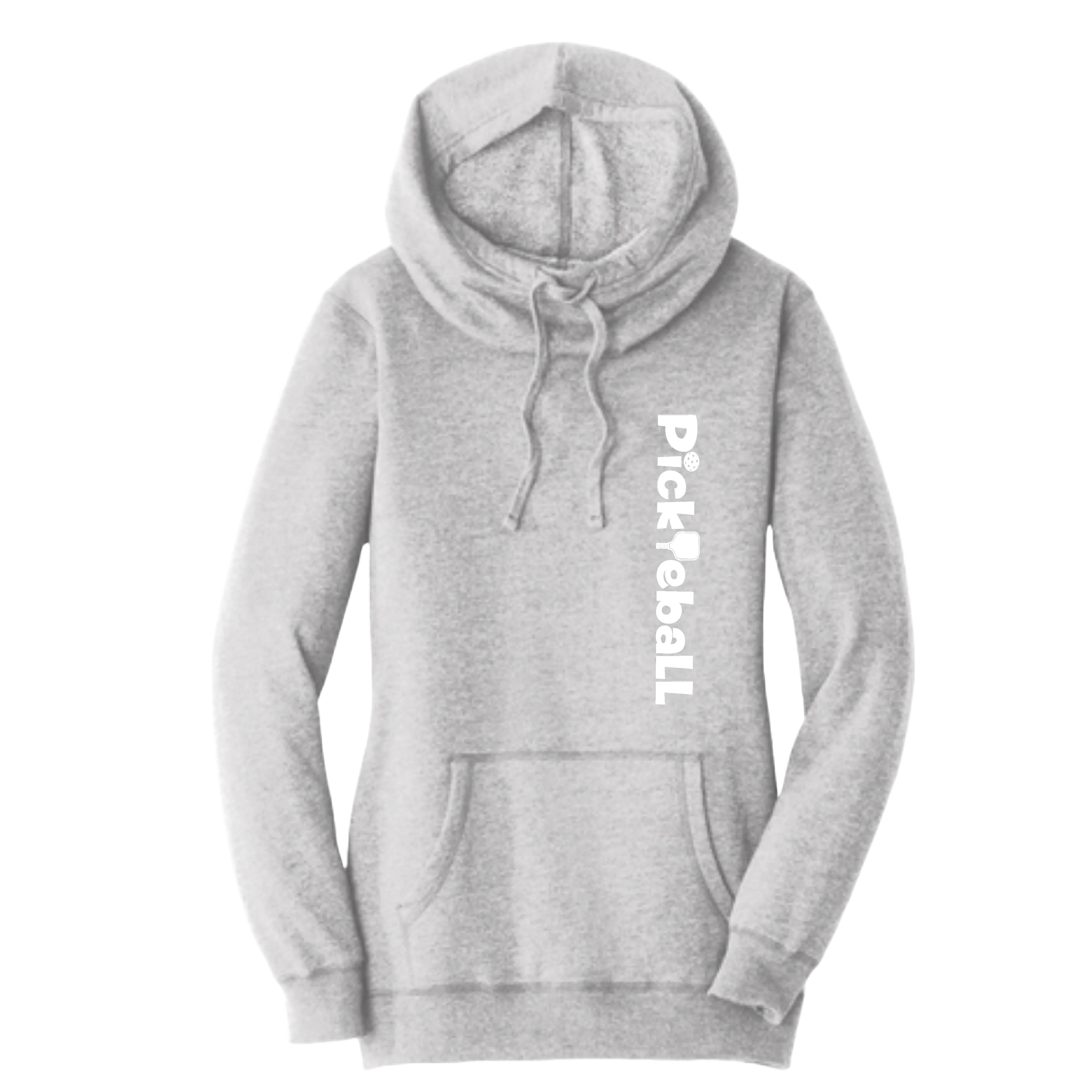 Pickleball Horizontal (Customizable) | Women’s Cowl-Neck Hoodie Pickleball Sweatshirt | 55% Cotton 45% Poly Fleece