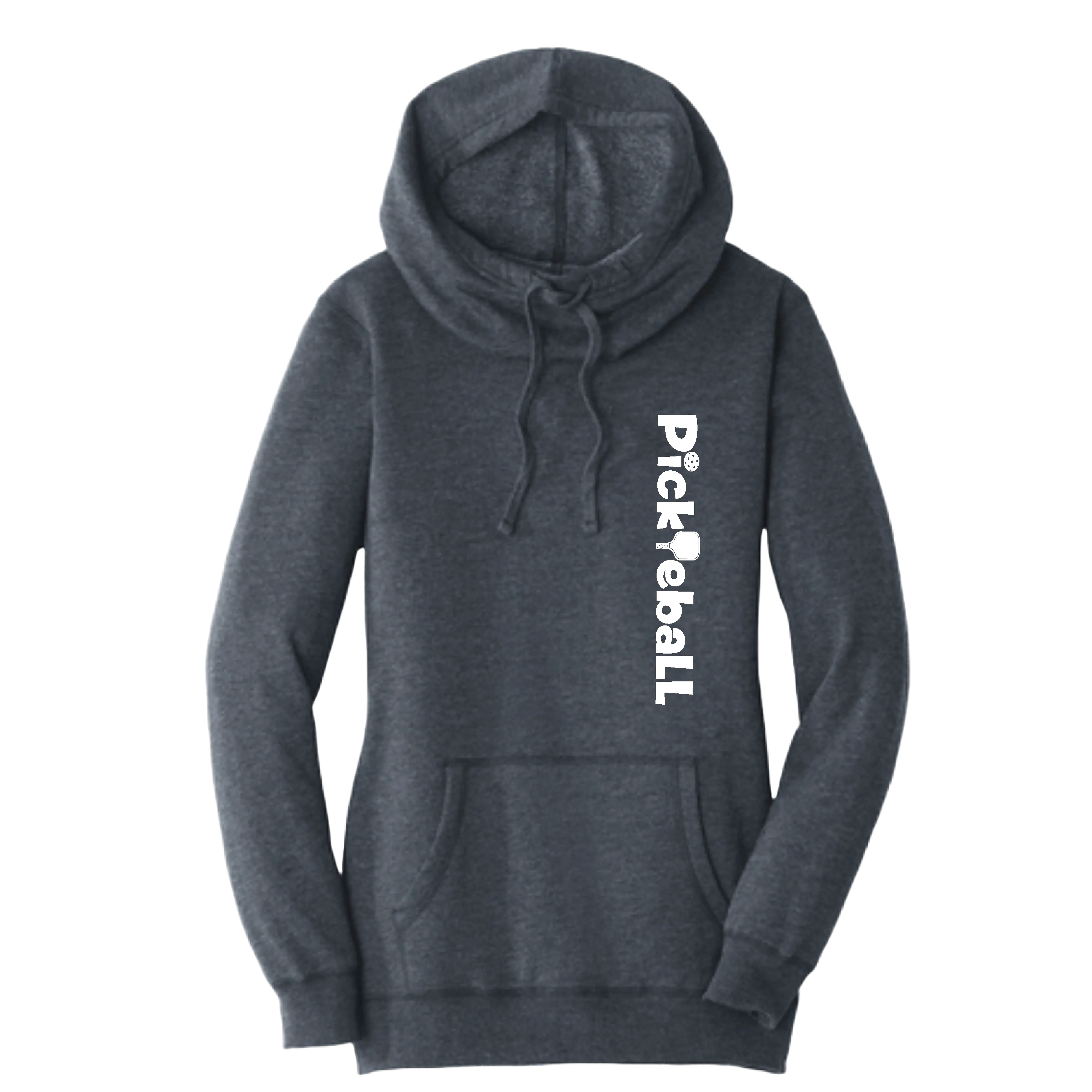 Pickleball Horizontal (Customizable) | Women’s Cowl-Neck Hoodie Pickleball Sweatshirt | 55% Cotton 45% Poly Fleece