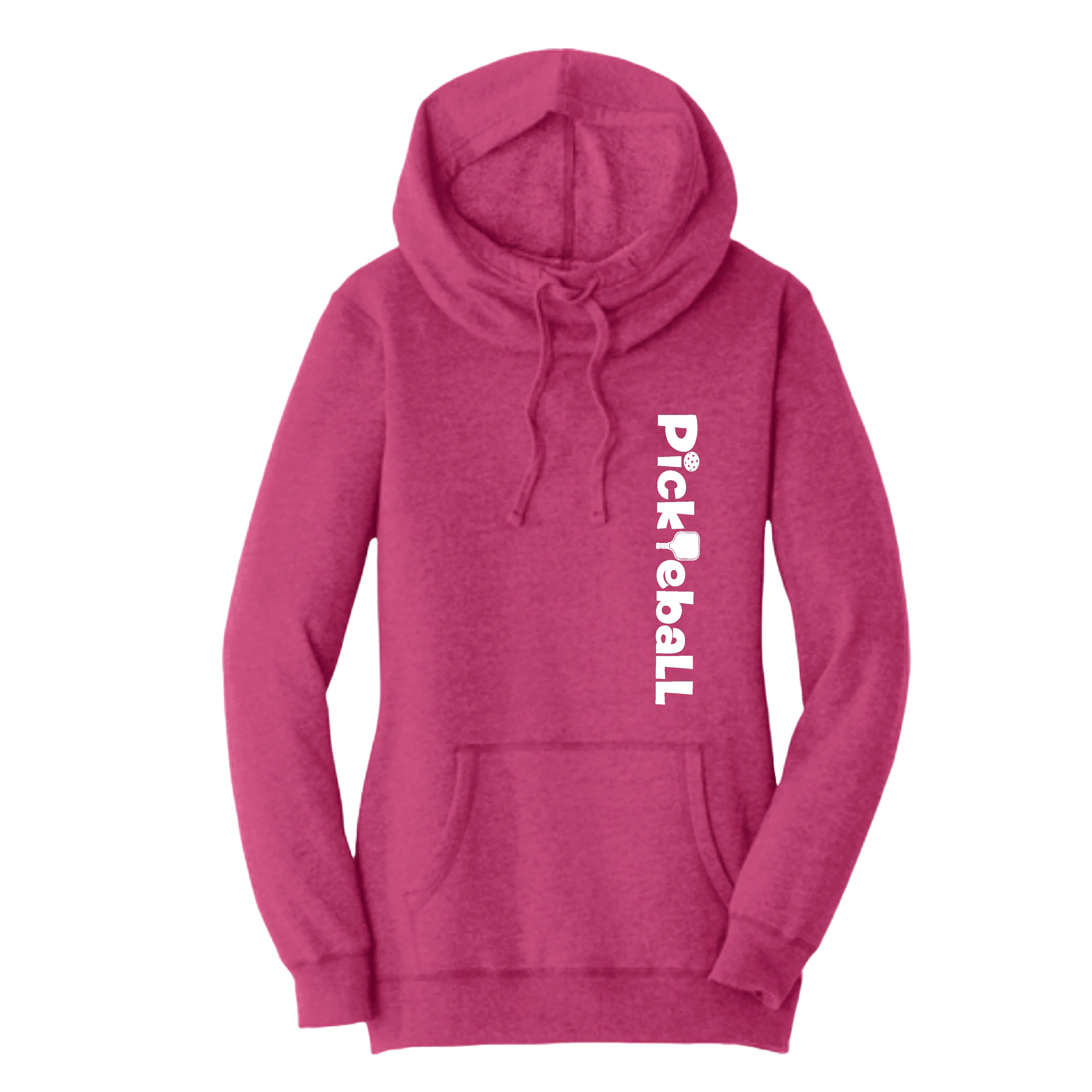 Pickleball Horizontal (Customizable) | Women’s Cowl-Neck Hoodie Pickleball Sweatshirt | 55% Cotton 45% Poly Fleece