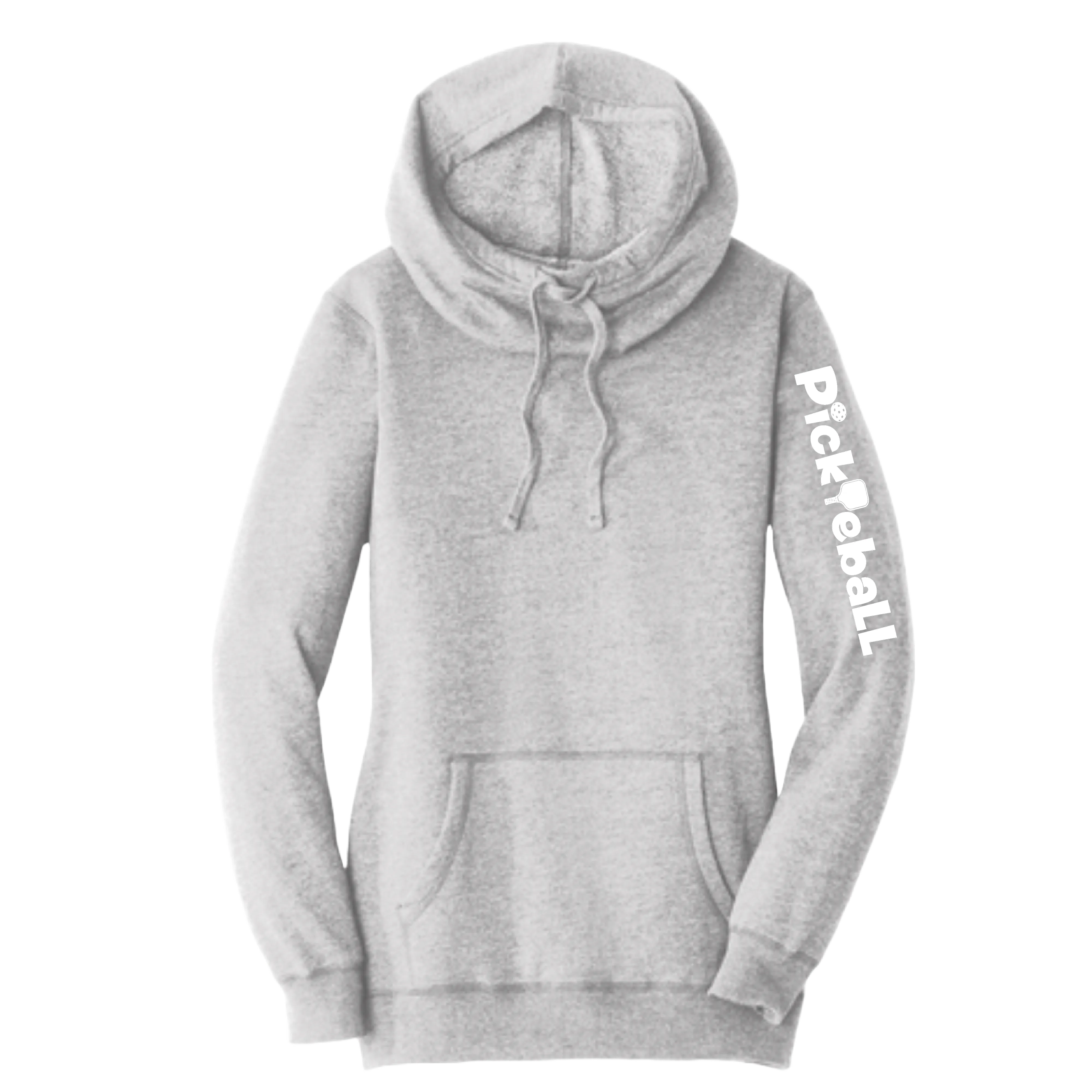 Pickleball Horizontal (Customizable) | Women’s Cowl-Neck Hoodie Pickleball Sweatshirt | 55% Cotton 45% Poly Fleece