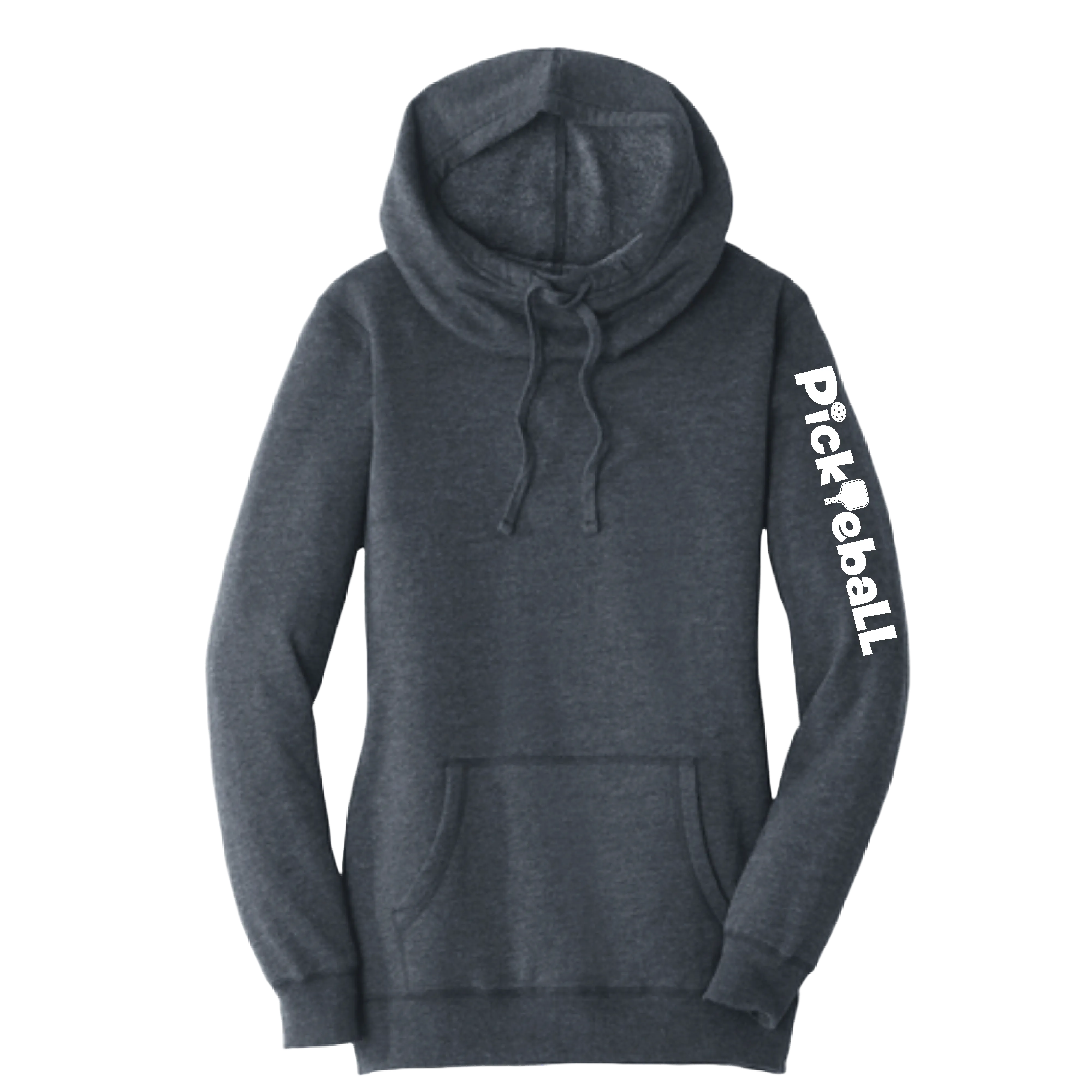 Pickleball Horizontal (Customizable) | Women’s Cowl-Neck Hoodie Pickleball Sweatshirt | 55% Cotton 45% Poly Fleece