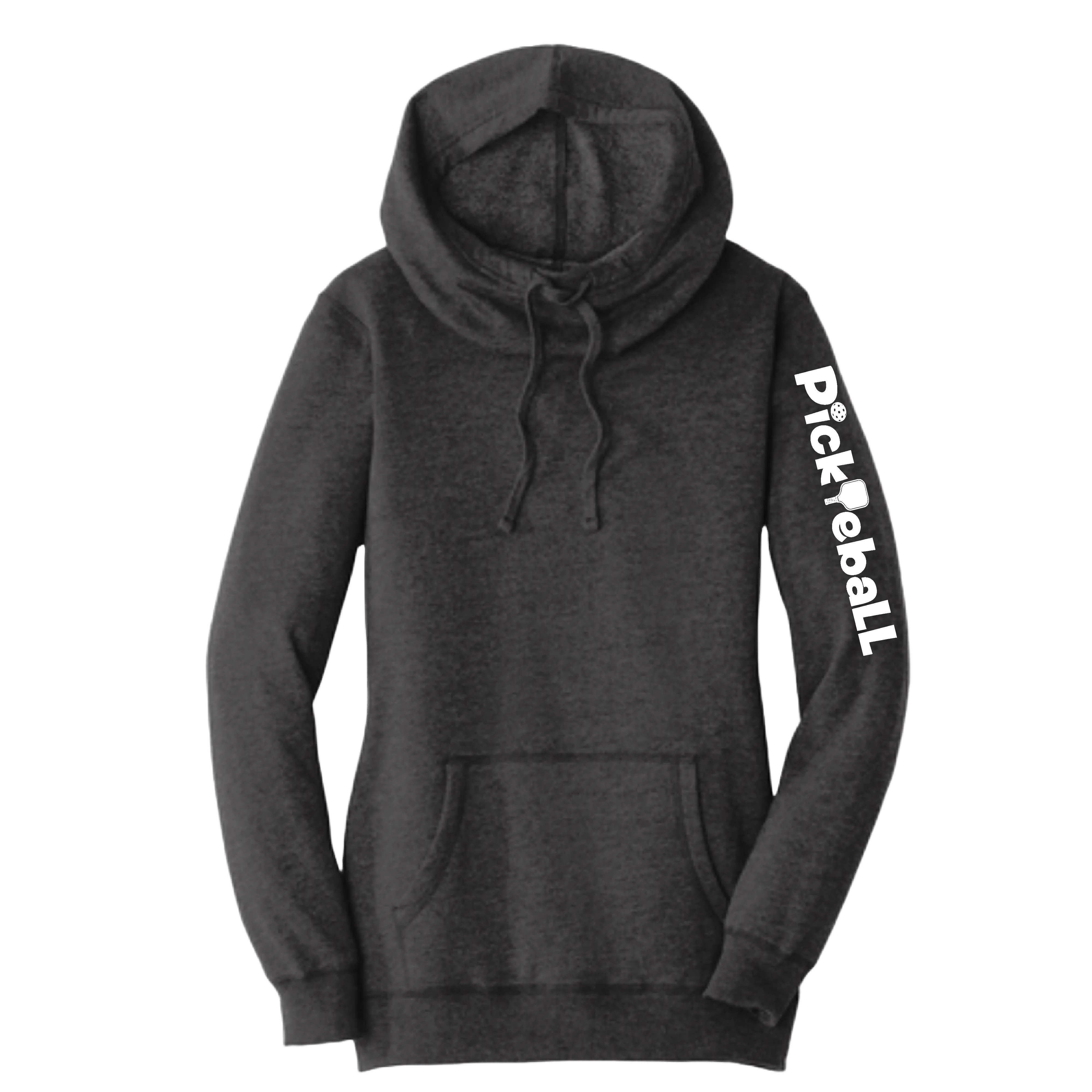 Pickleball Horizontal (Customizable) | Women’s Cowl-Neck Hoodie Pickleball Sweatshirt | 55% Cotton 45% Poly Fleece