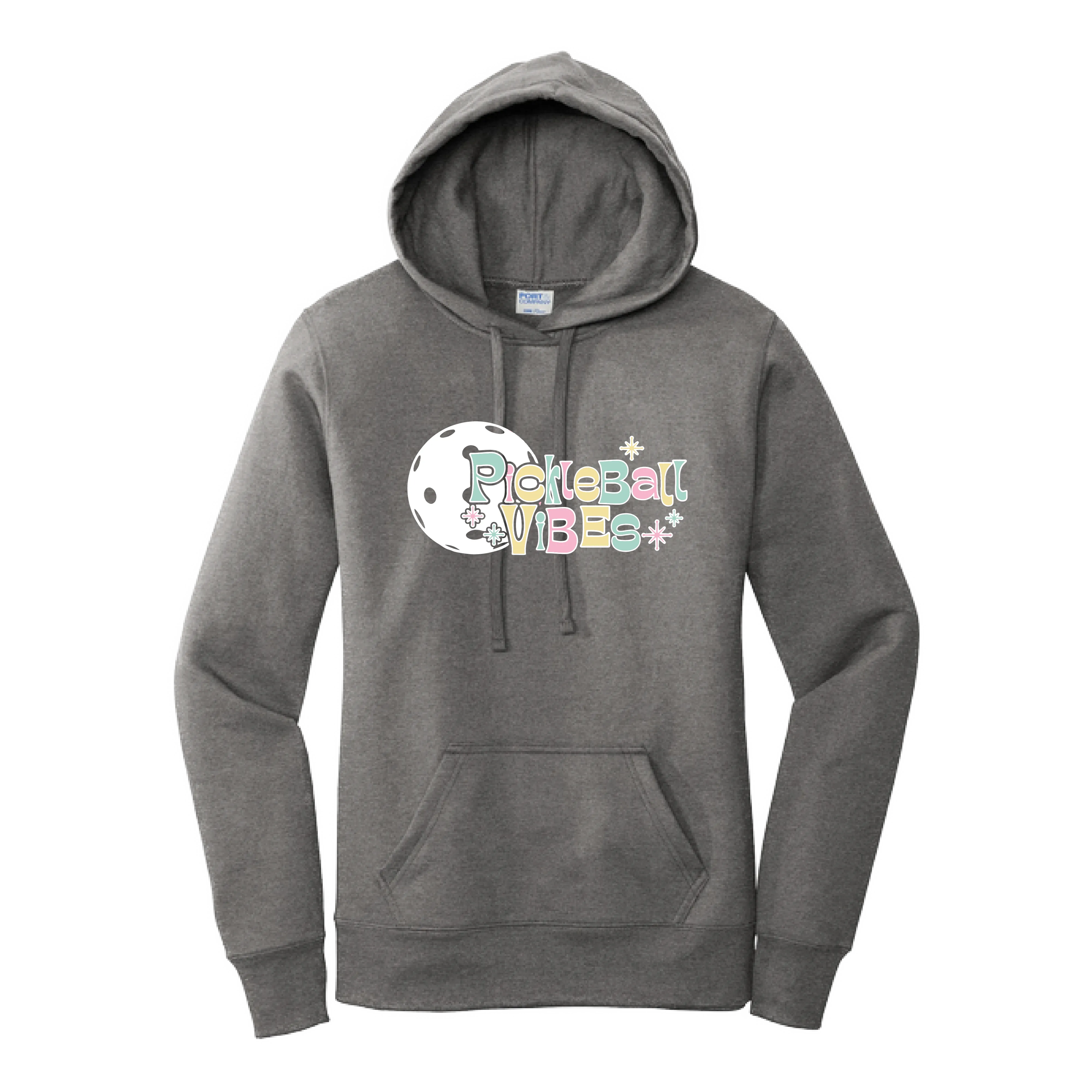 Pickleball Vibes | Women’s Fitted Hoodie Pickleball Sweatshirt | 50% Cotton 50% Poly Fleece