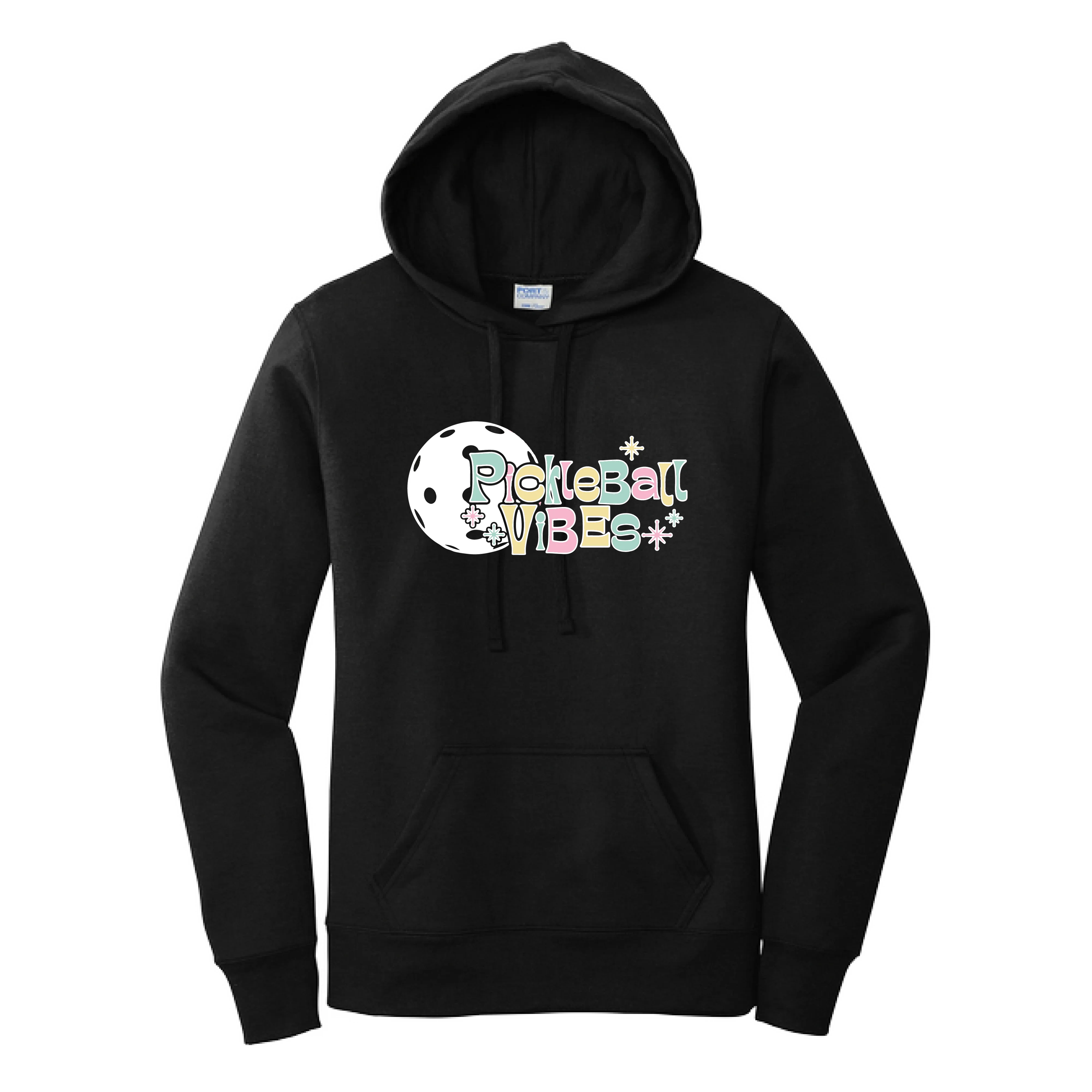 Pickleball Vibes | Women’s Fitted Hoodie Pickleball Sweatshirt | 50% Cotton 50% Poly Fleece