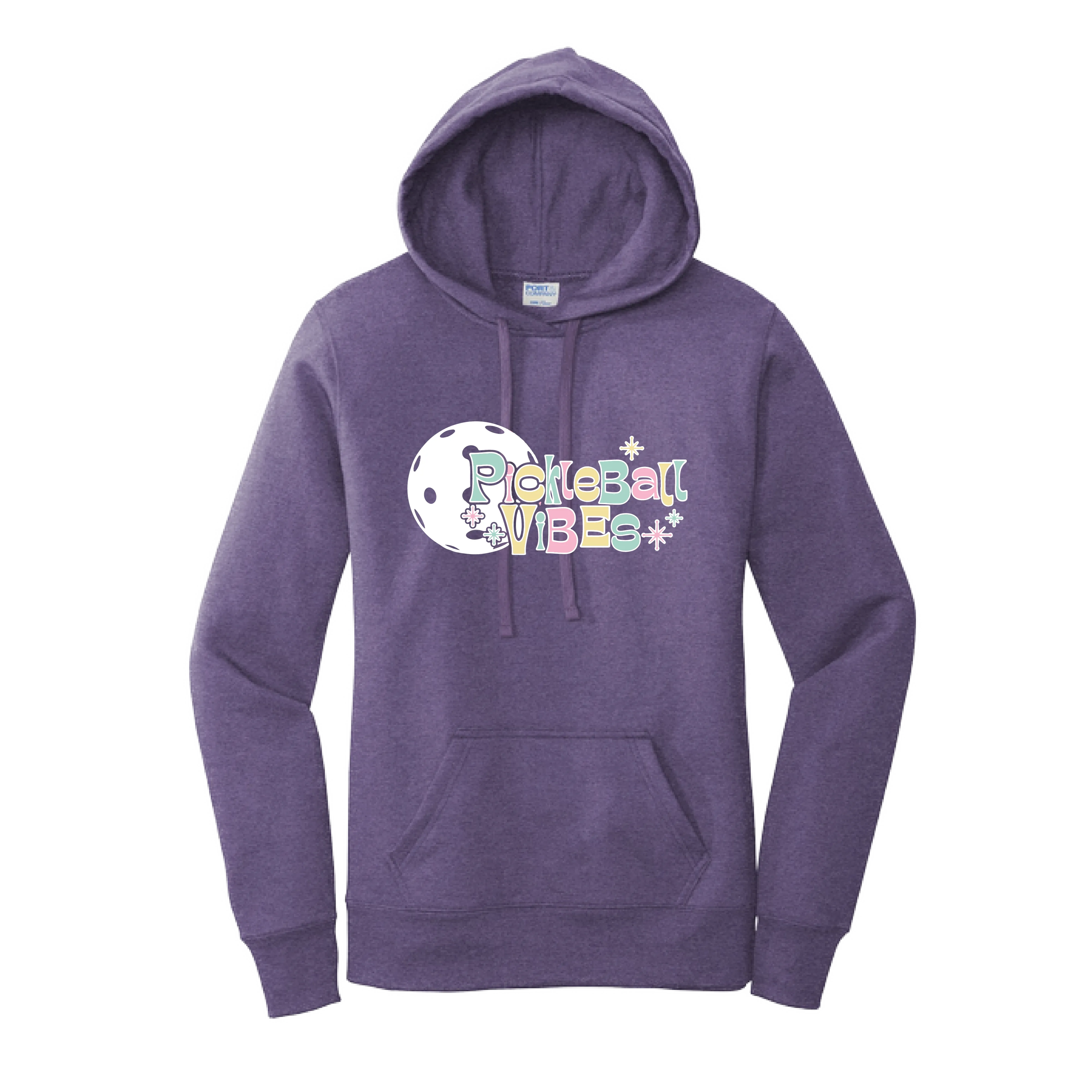 Pickleball Vibes | Women’s Fitted Hoodie Pickleball Sweatshirt | 50% Cotton 50% Poly Fleece