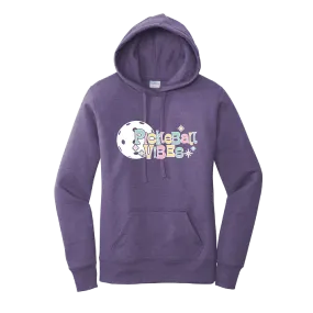Pickleball Vibes | Women’s Fitted Hoodie Pickleball Sweatshirt | 50% Cotton 50% Poly Fleece