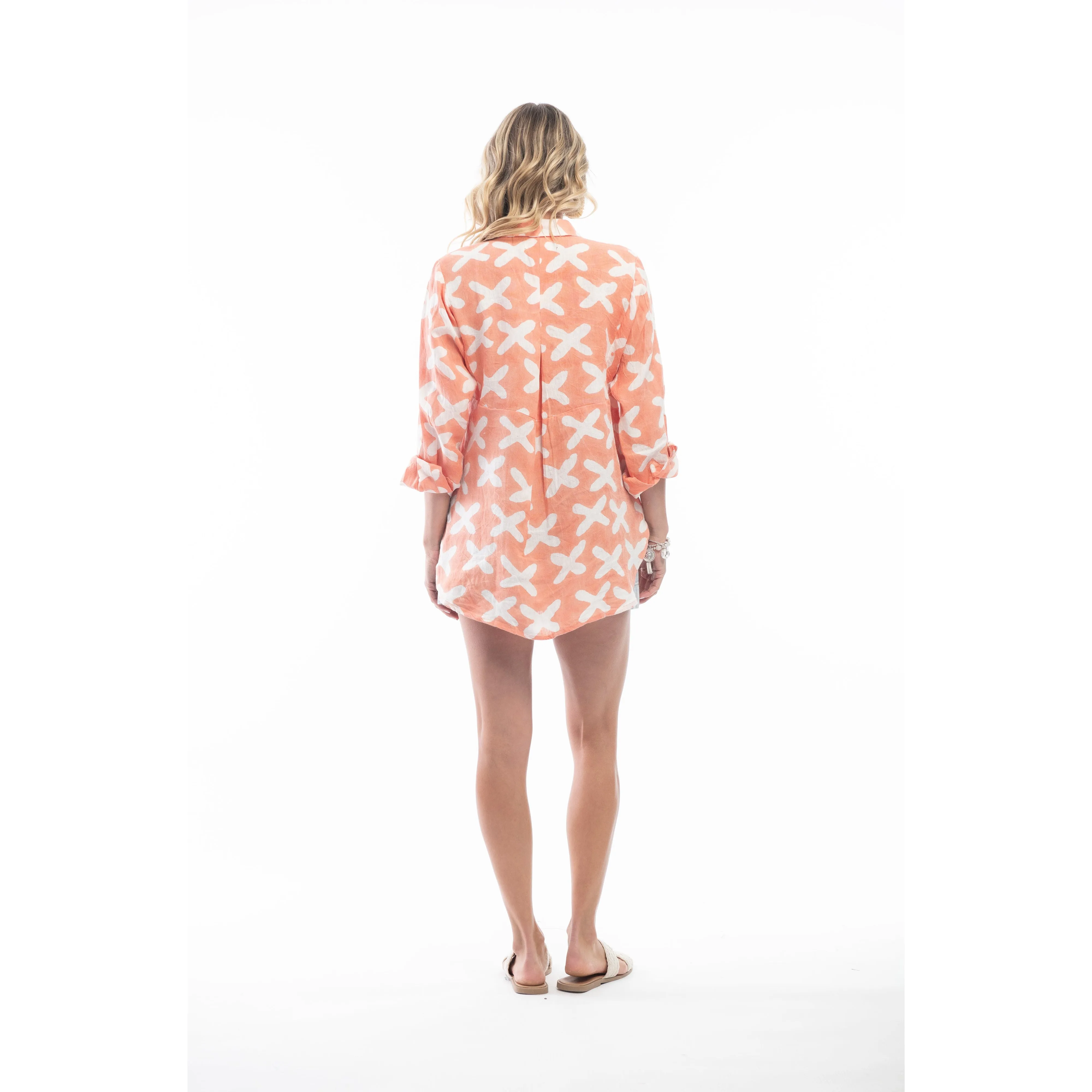 Print Pure Linen Shirt