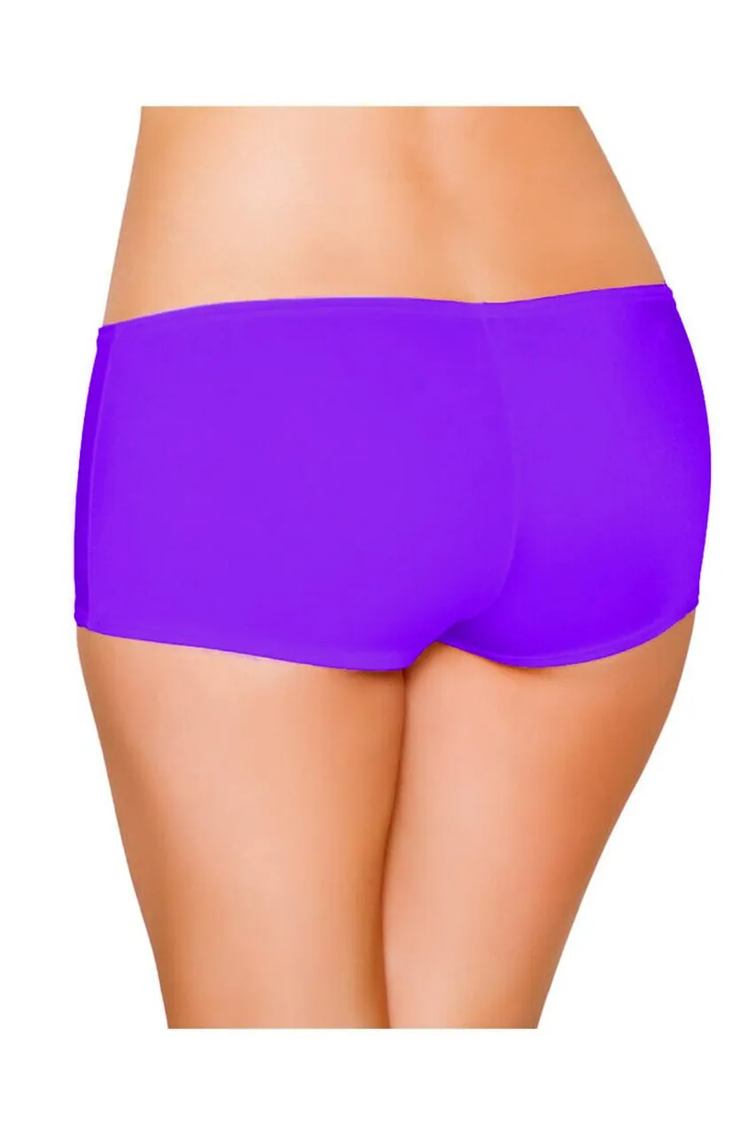 Purple Low Rise Booty Shorts