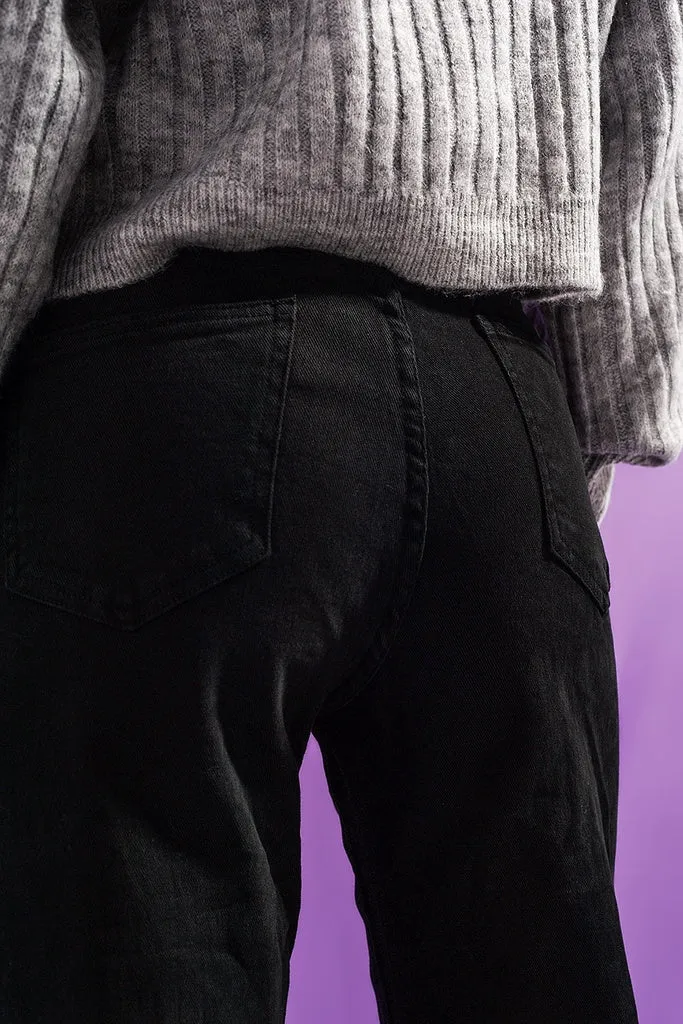 Q2 - Original Loose Straight Leg Jeans in Washed Black