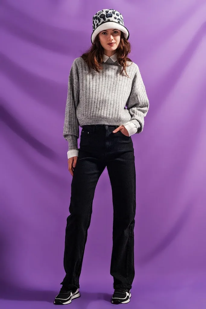 Q2 - Original Loose Straight Leg Jeans in Washed Black