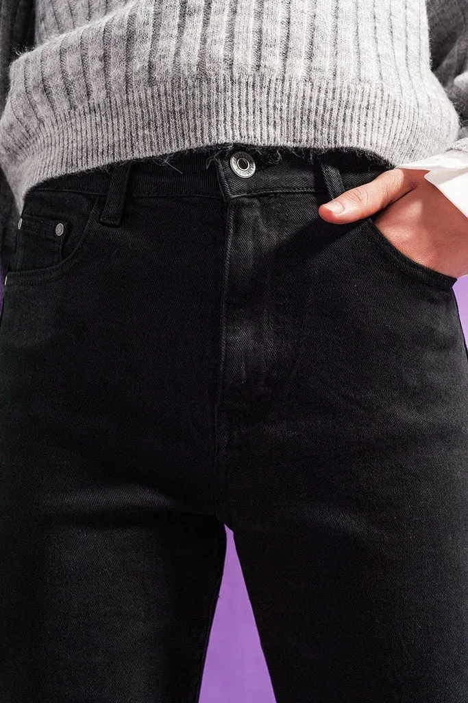 Q2 - Original Loose Straight Leg Jeans in Washed Black