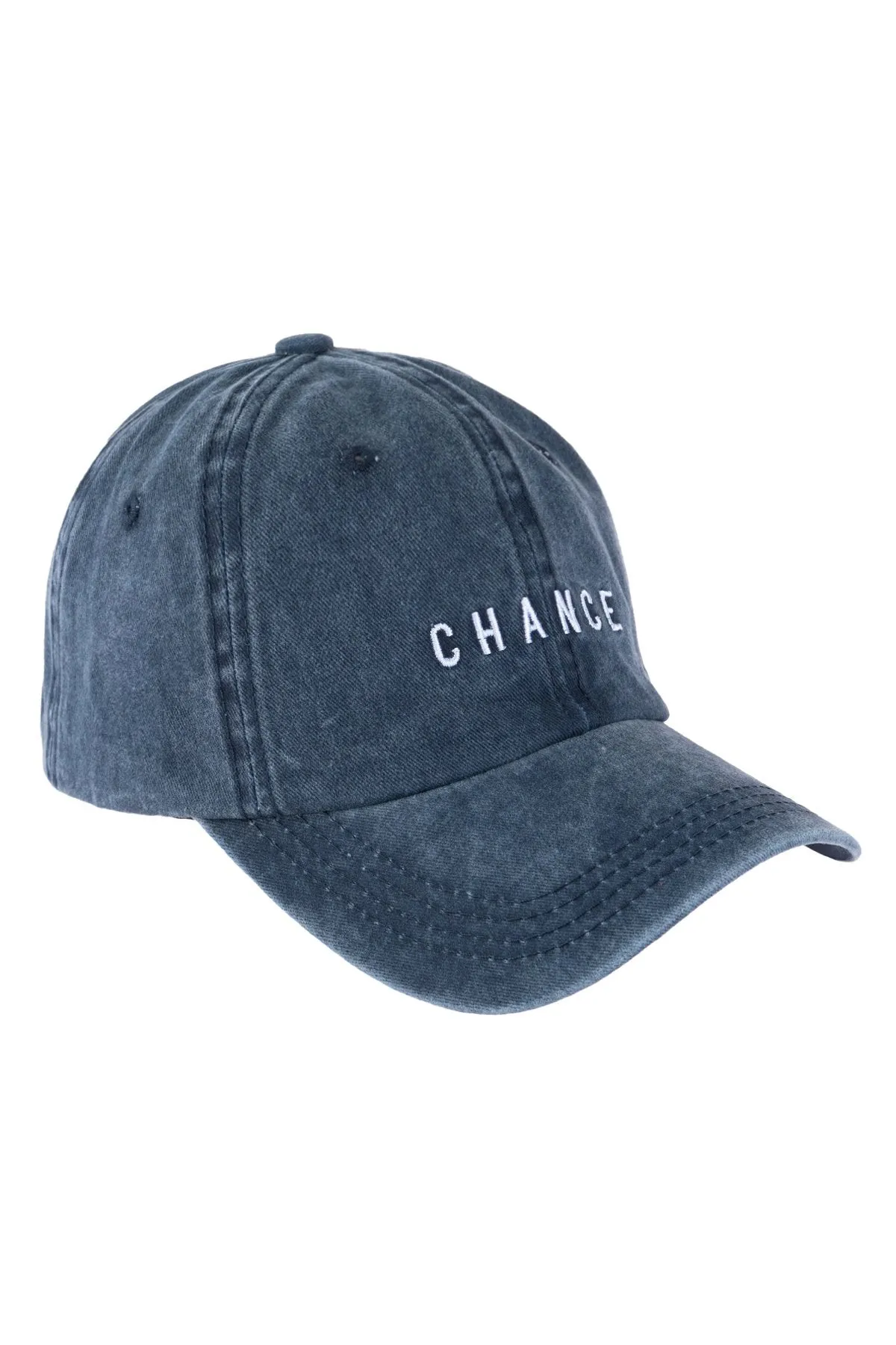 "Chance" Embroidered Acid Washed Cap