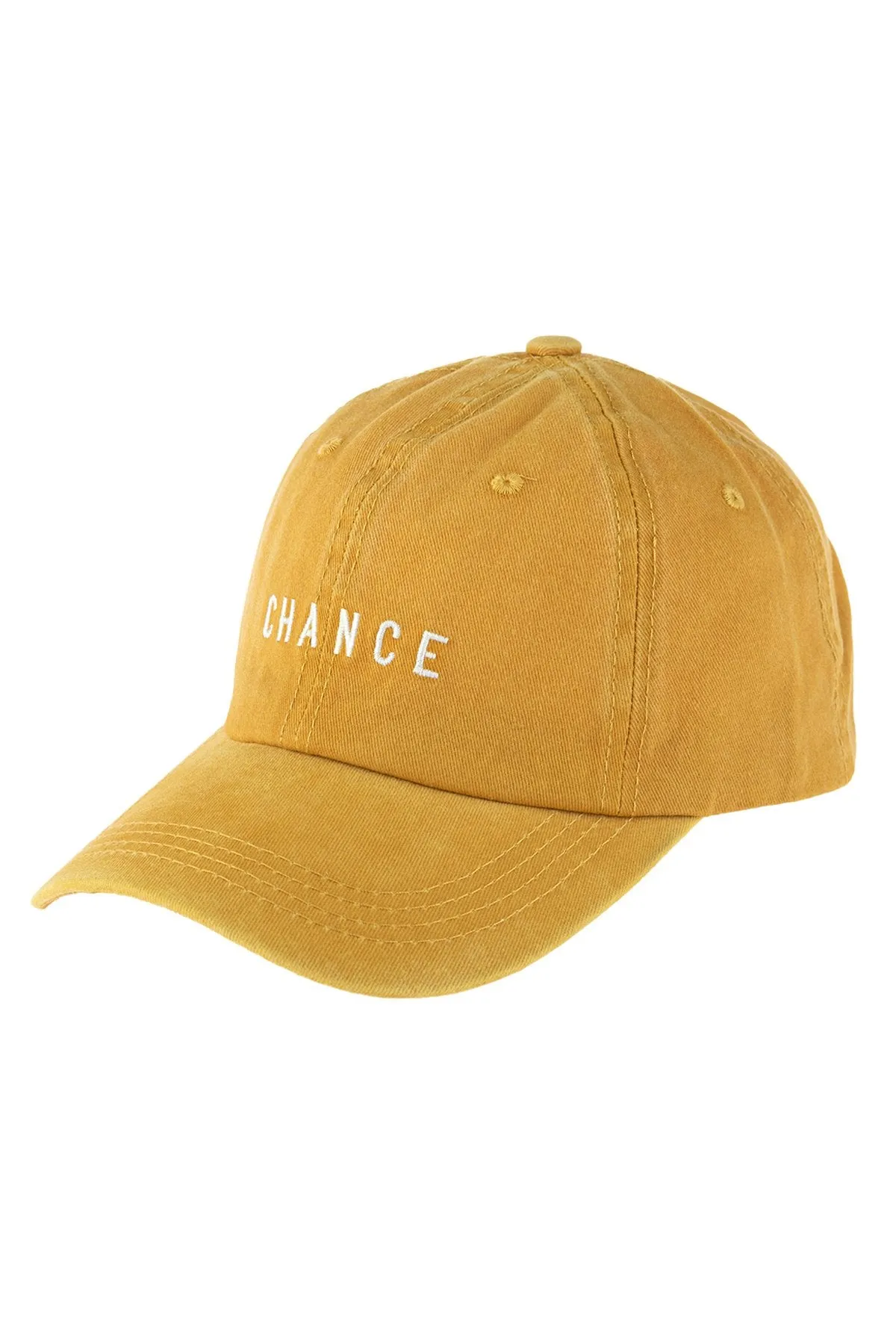 "Chance" Embroidered Acid Washed Cap