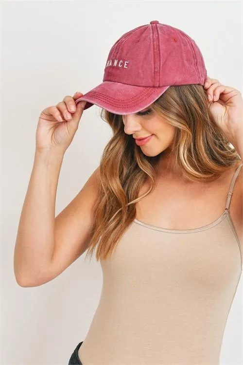 "Chance" Embroidered Acid Washed Cap