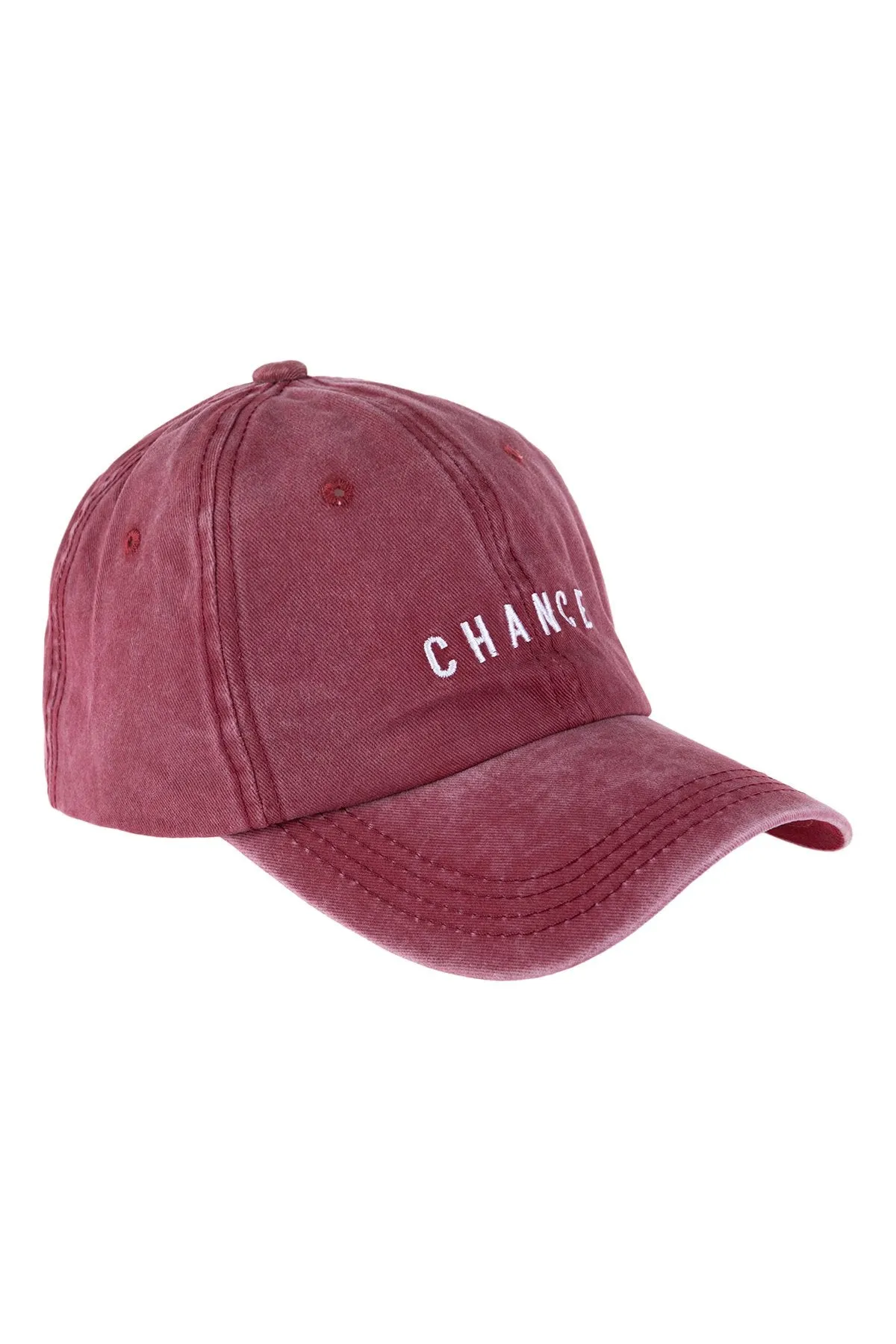 "Chance" Embroidered Acid Washed Cap