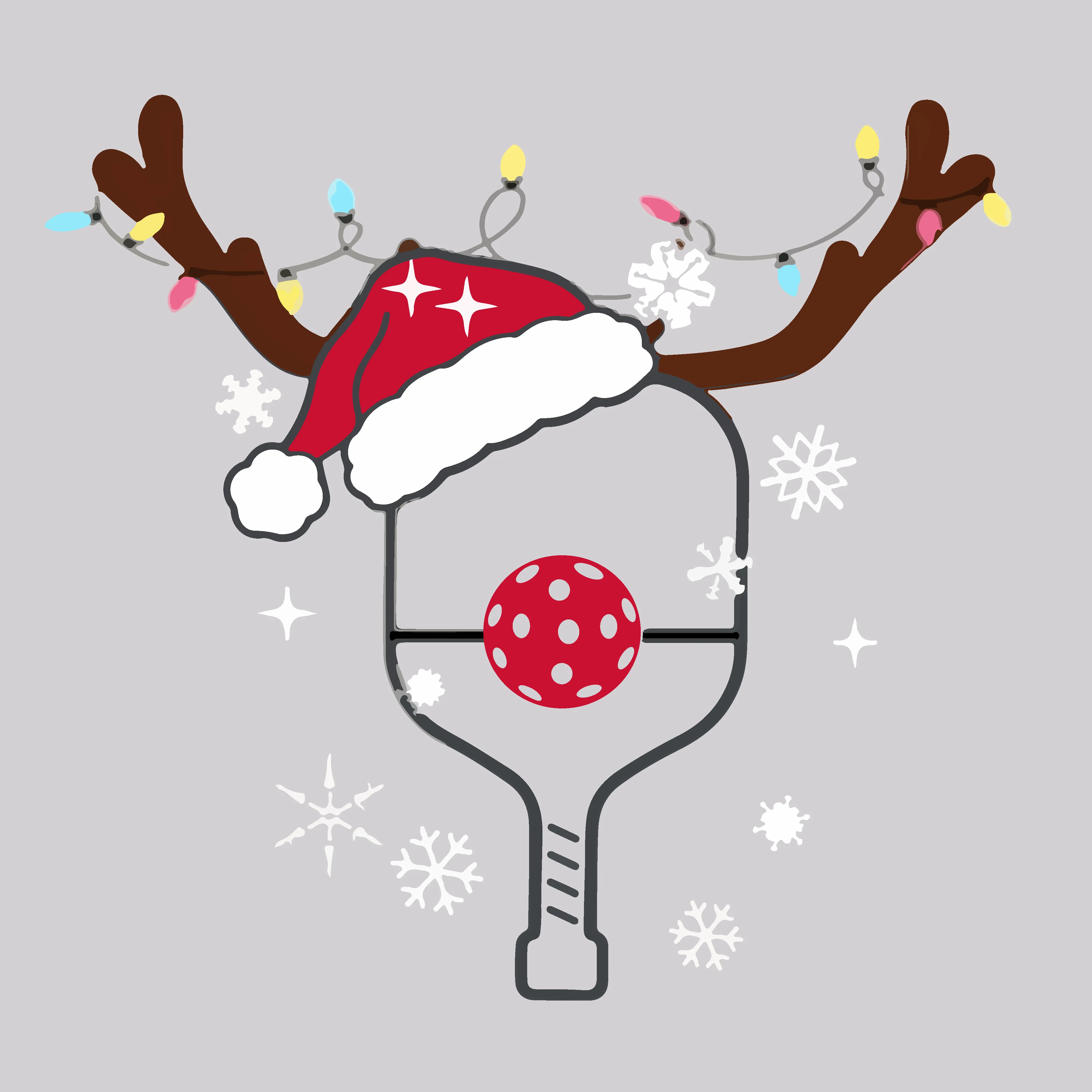 Rudolph The Pickling Reindeer Paddle | Women’s Fitted Hoodie Pickleball Sweatshirt | 50% Cotton 50% Poly Fleece