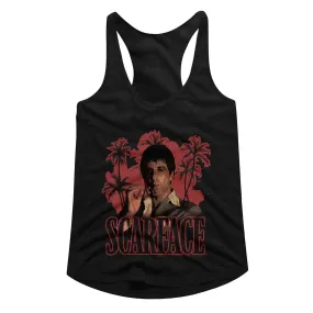 Scarface Red Palms Women's Racerback