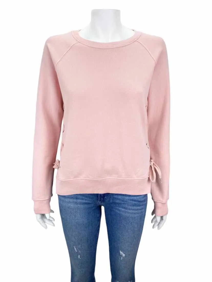 Sincerely Jules Women's Lace-Up Sweatshirt Pink Size XS