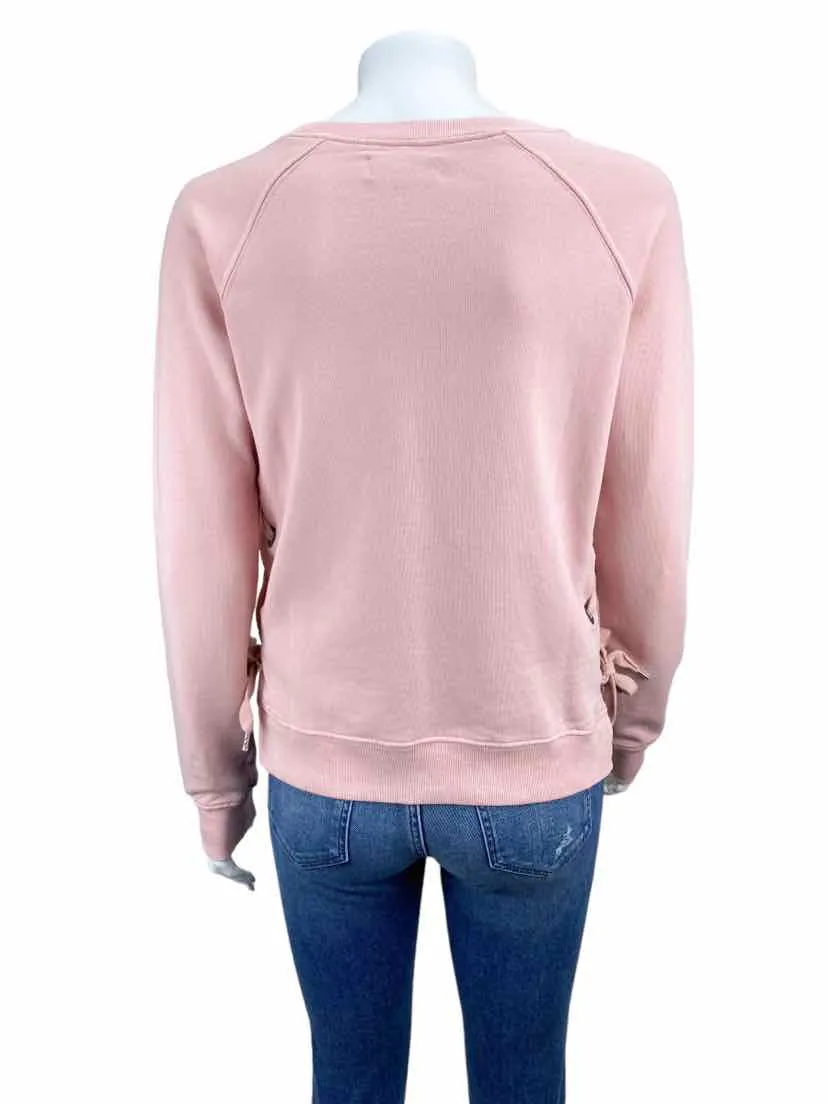 Sincerely Jules Women's Lace-Up Sweatshirt Pink Size XS