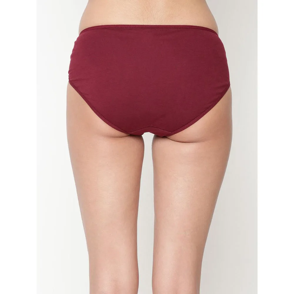 Snazzy Way Women's Best Fitting Plus Size Maroon Cotton Panties(Pkt of 2)