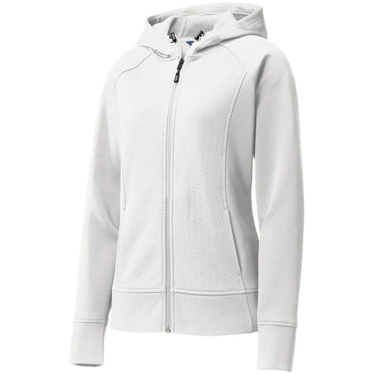 Sport-Tek Women's White Rival Tech Fleece Full-Zip Hooded Jacket