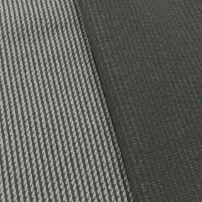 Stone Gray/White Striped Texture Double Knit Fabric