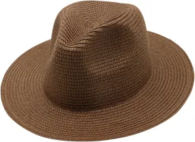 Sun Hats for Women Wide Brim Straw Hat Summer Panama Hats UV Protection Beach Sunhat Packable Bucket Hat