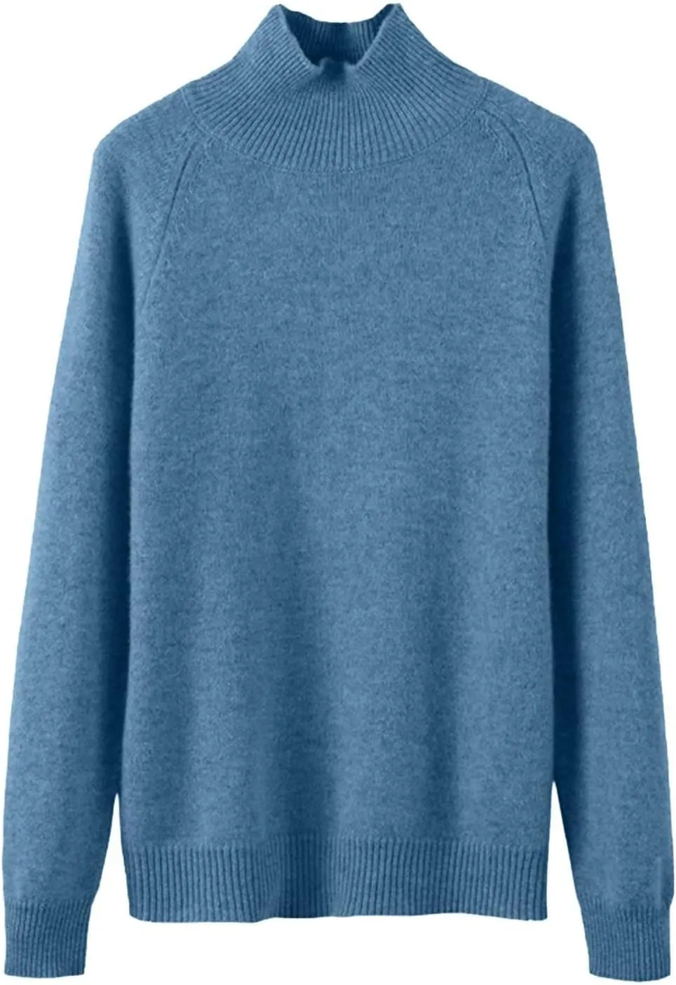 Sweaters for Women Trendy Turtleneck Long Sleeve Sweater Knit Fleece Sweatshirts No Hood Cropped Pullover Sweaters