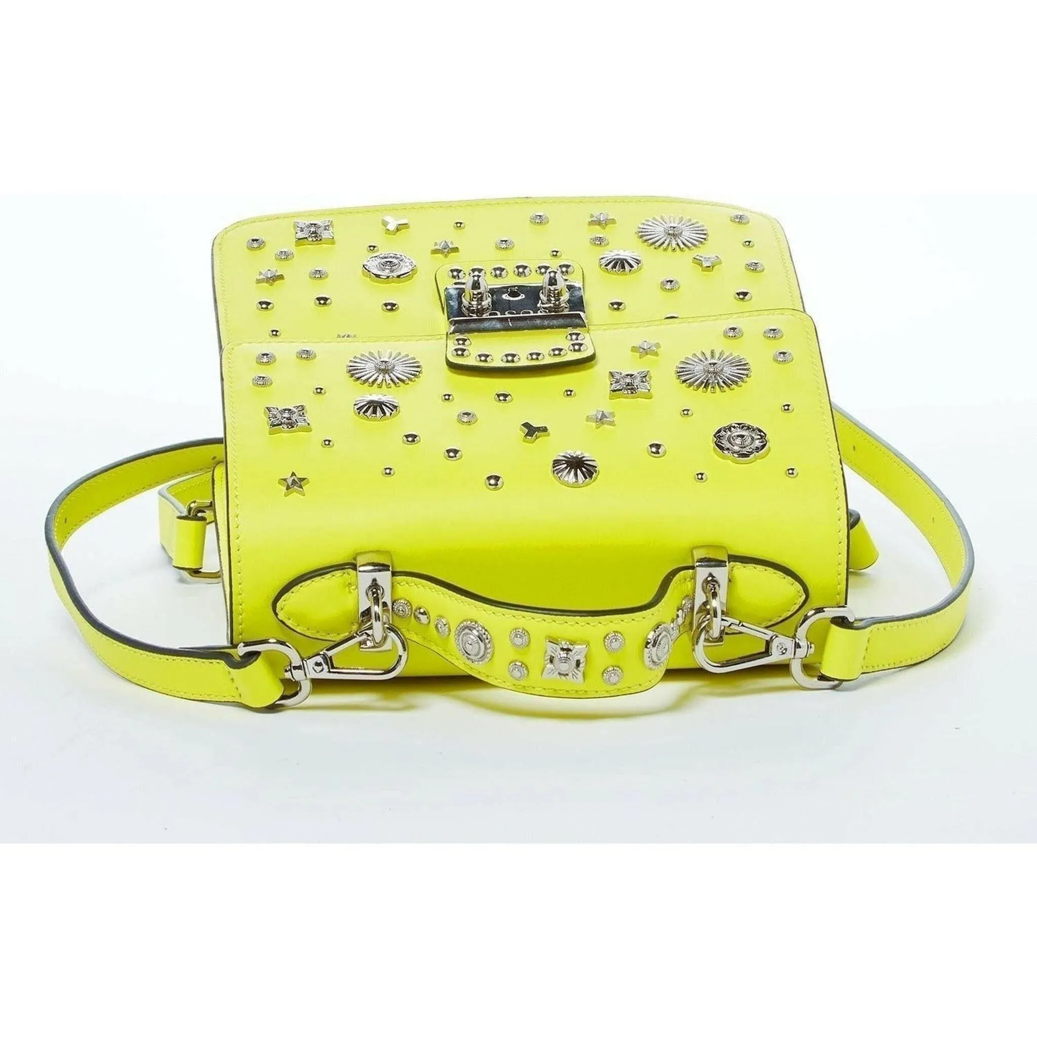 The Hollywood Backpack Purse Leather in Yellow