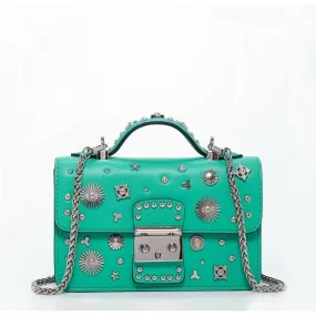 The Hollywood Green Purse with Studs