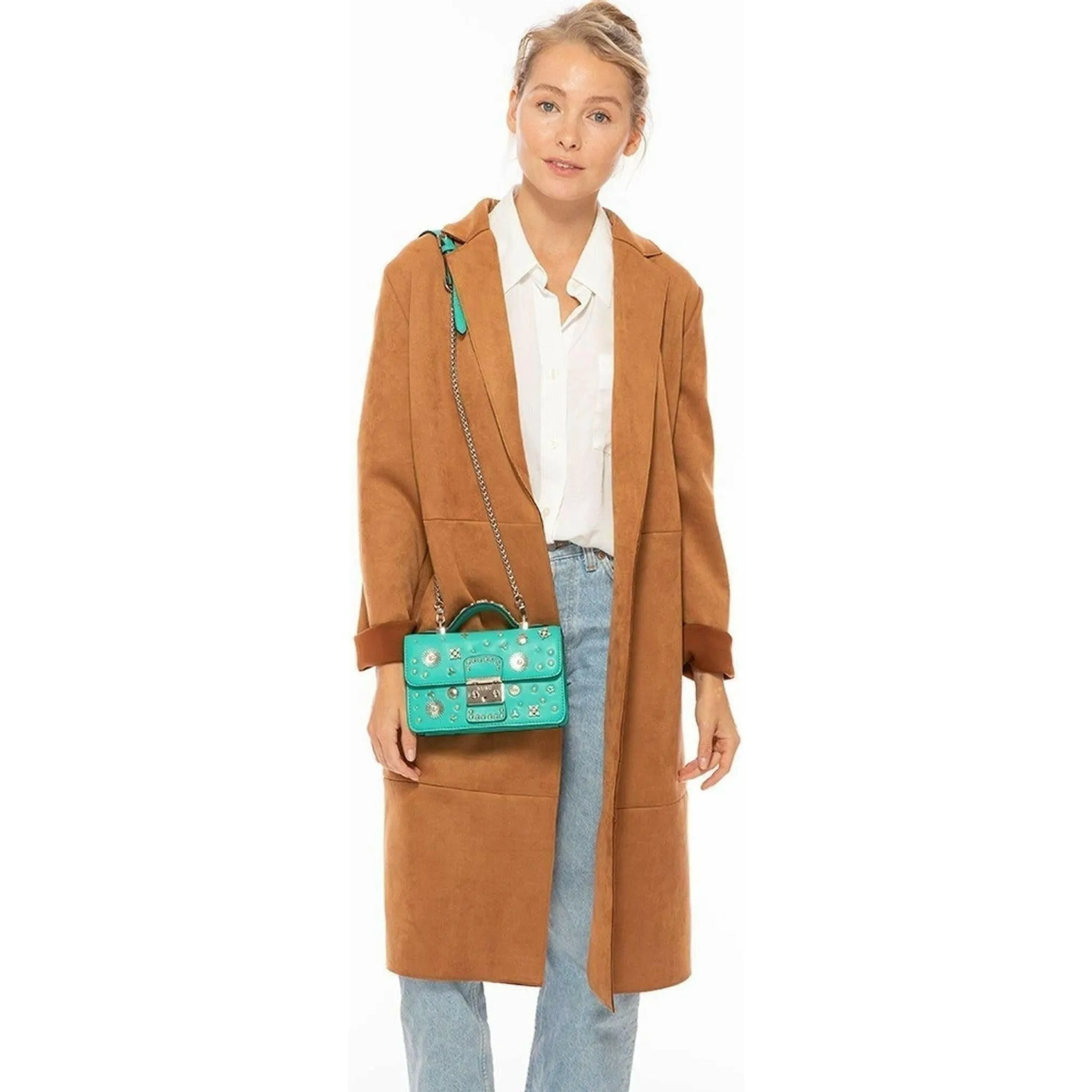 The Hollywood Green Purse with Studs