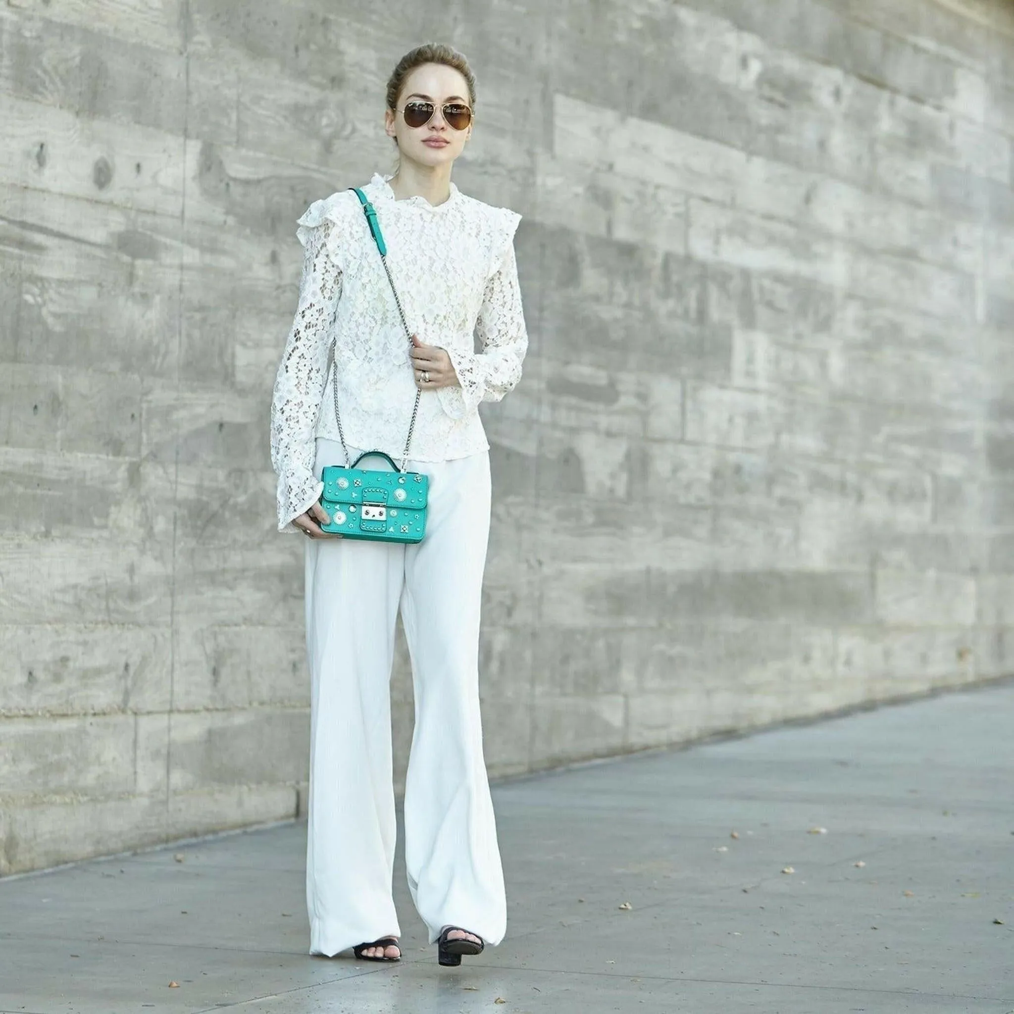 The Hollywood Green Purse with Studs
