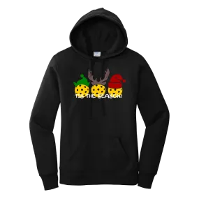 Tis the Season | Women’s Fitted Hoodie Pickleball Sweatshirt | 50% Cotton 50% Poly Fleece