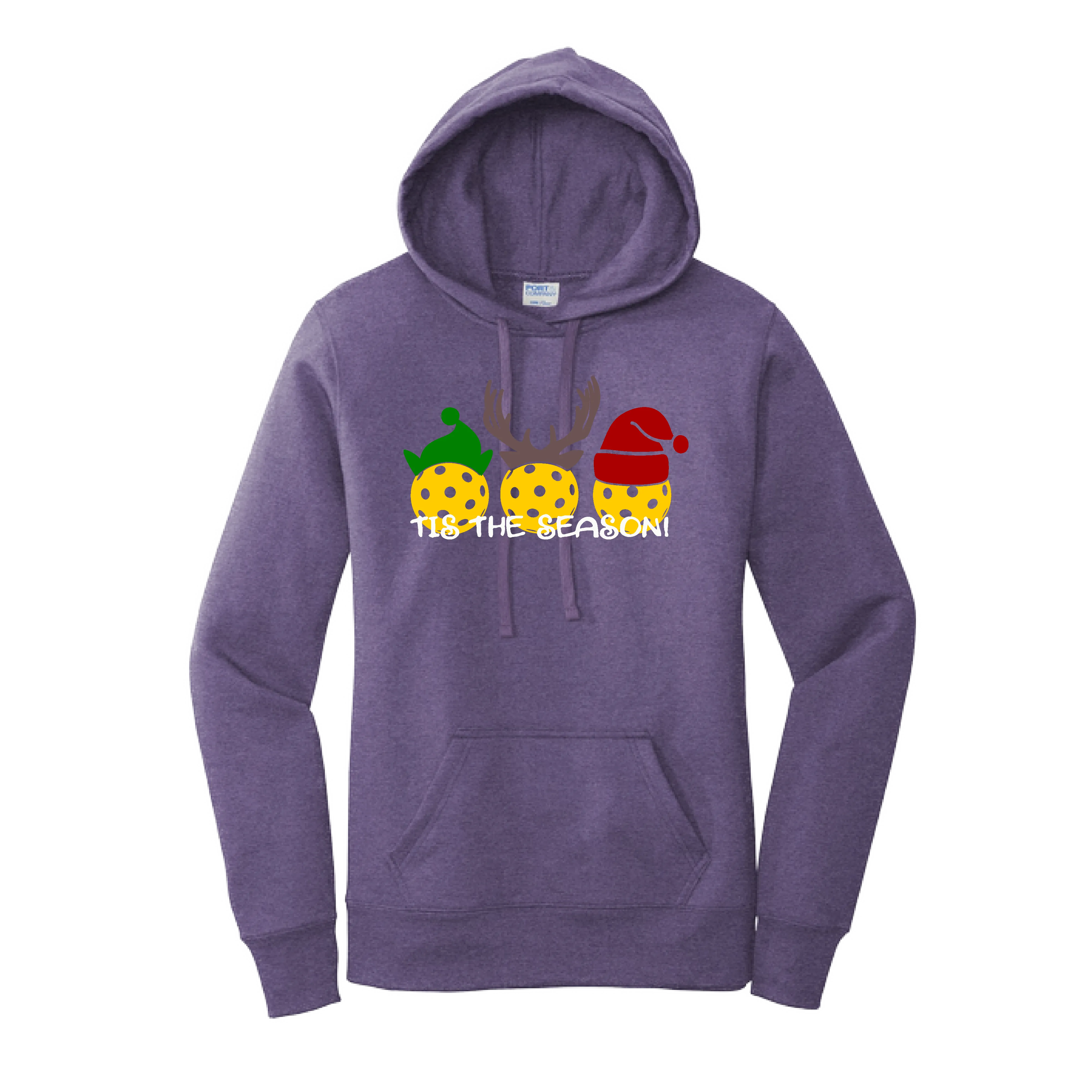 Tis the Season | Women’s Fitted Hoodie Pickleball Sweatshirt | 50% Cotton 50% Poly Fleece