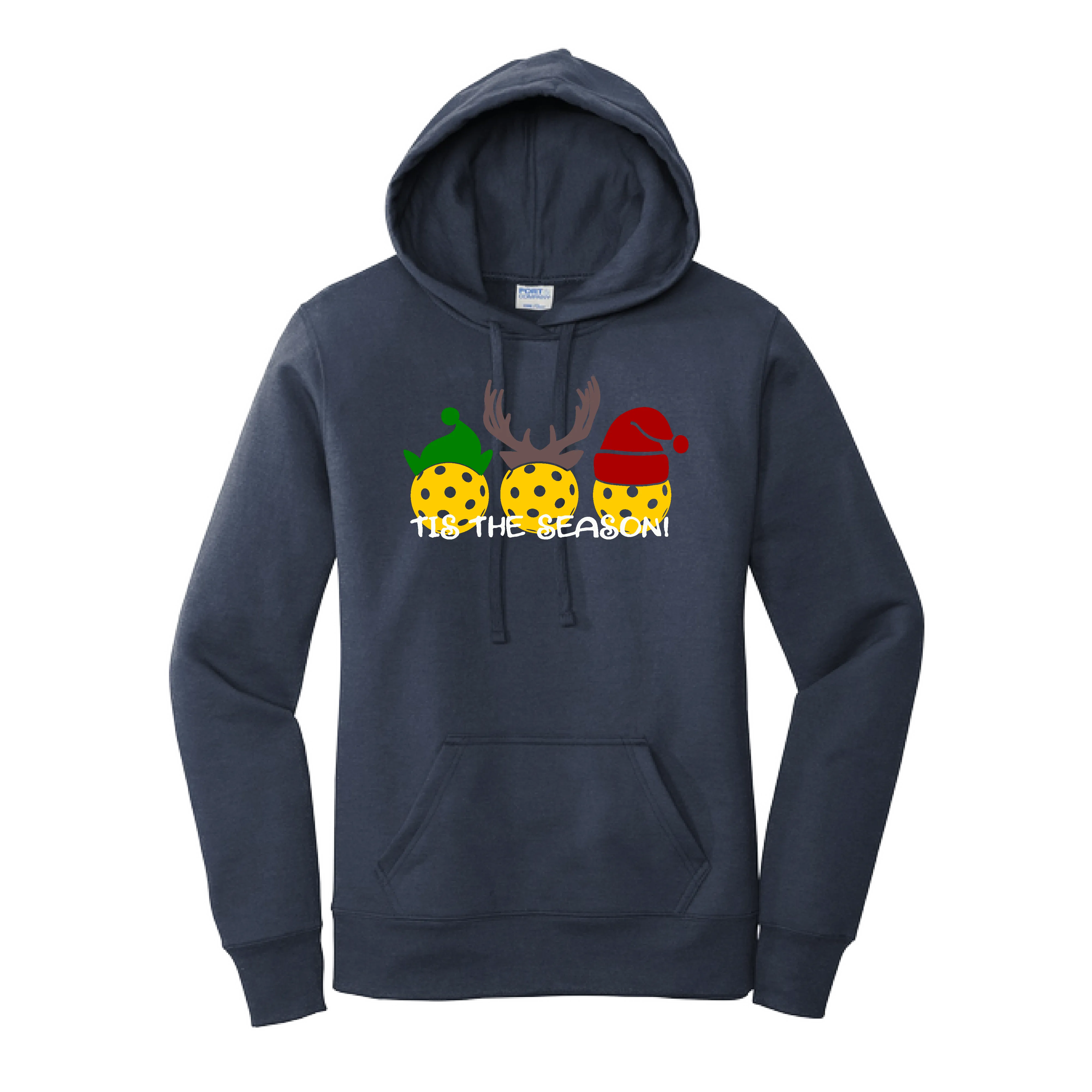 Tis the Season | Women’s Fitted Hoodie Pickleball Sweatshirt | 50% Cotton 50% Poly Fleece